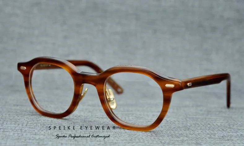 SPEIKO ацетатные ручной работы очки для чтения близорукости 1,74 анти-синие линзы BETSY 45 Ретро Маска круглые стильные винтажные очки - Цвет оправы: C1