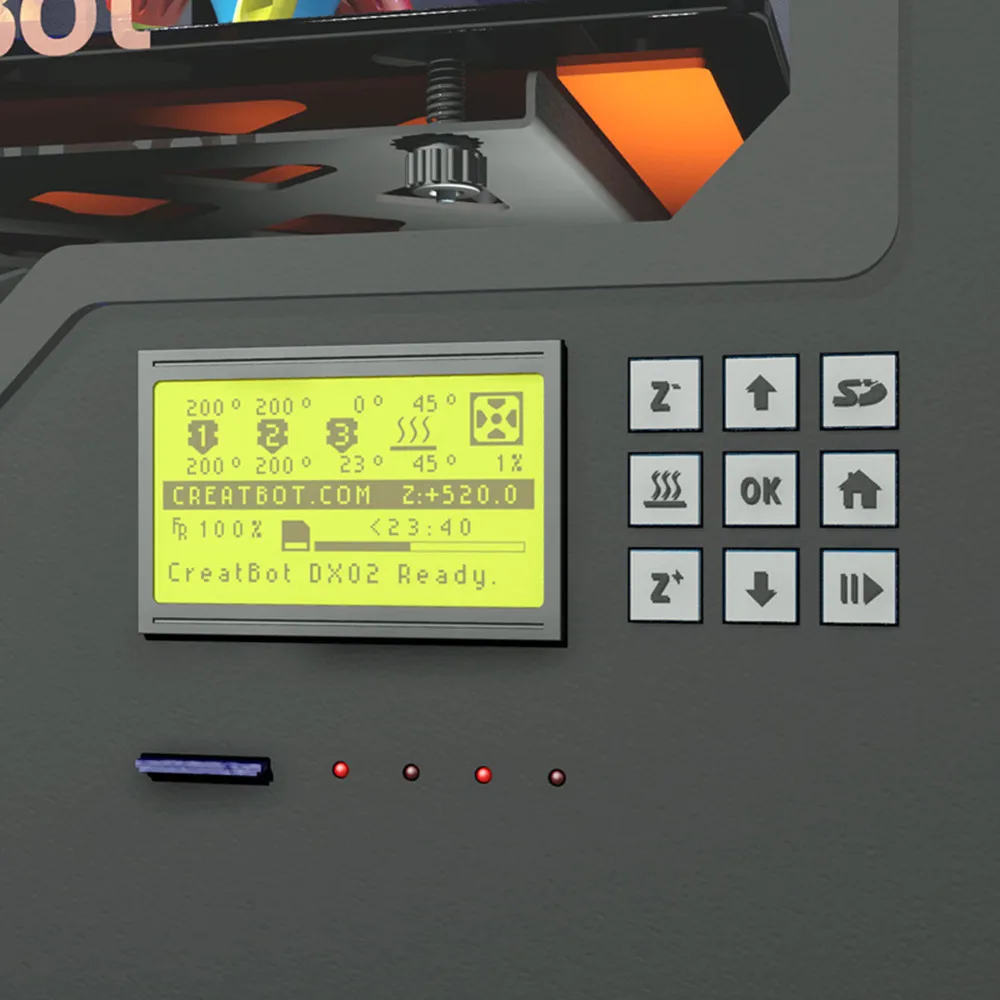 DE03 крупнейшие ультраширокие тройные экструдеры металлический каркас 3D принтер