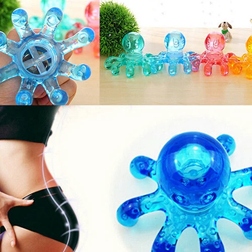 

popfeel Mini Octopus Shape Personal Massage Muscle Relaxing Body Neck Massage Tool Crystal Claw Massage Handheld Massage