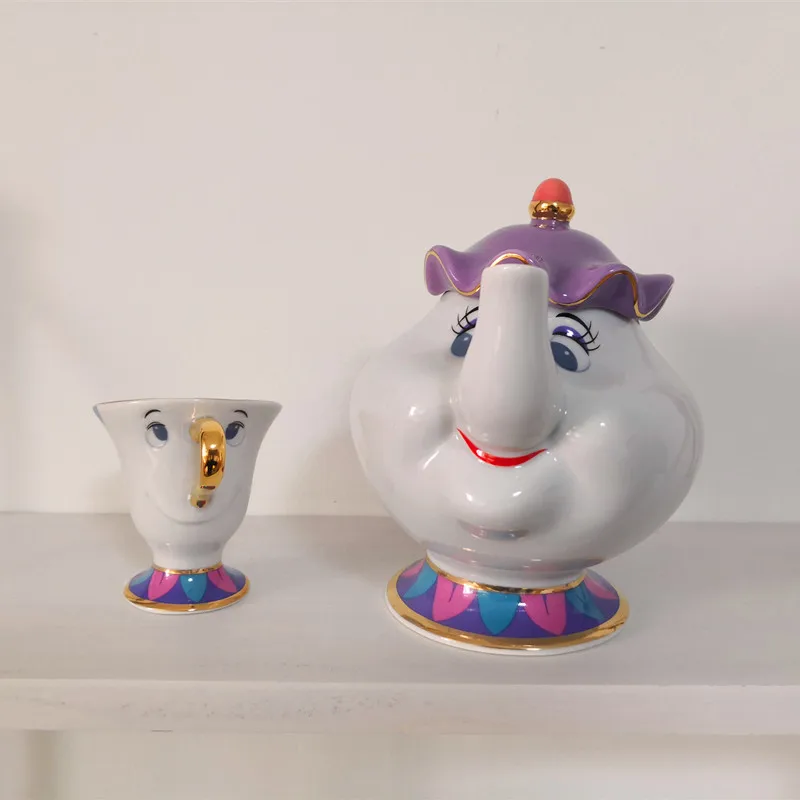 

Cute Cartoon Beauty And The Beast Teapot Mugs Nordic Style Mrs Potts Chip Tea Pot Cup One Set Home Decorative Teapot