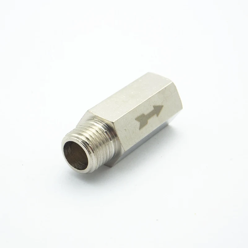 1/8 &quotBSP Male x 1/8&quot BSP Женский латунный обратный клапан с резьбой односторонний для