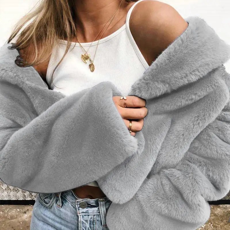 Women Plush Hooded Sweatshirts Plus Velvet Thick Loose