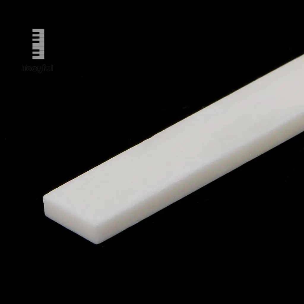 Tooyful 5pcs 80mm Ivory Cattle Bone Portable Replacement Bone Bridge Saddle Uncut Blank for Handmade Guitar Parts & Accessories
