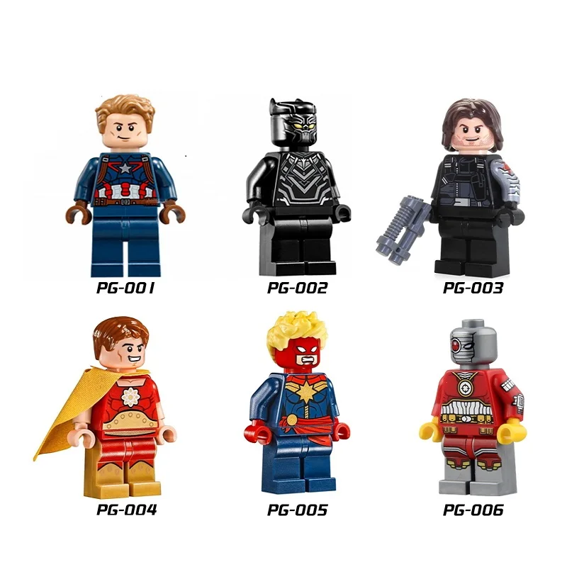 

Super Heroes Captain Black Panther Winter soldier Hyperion Ms Marvel Deadshot Building Blocks Action Brick For Children Toy gift