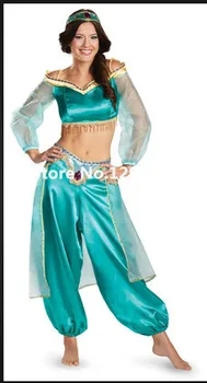 

Cheap custom-made princess jasmine costume/Aladdin Jasmine Deluxe Costume halloween costume christmas clothing