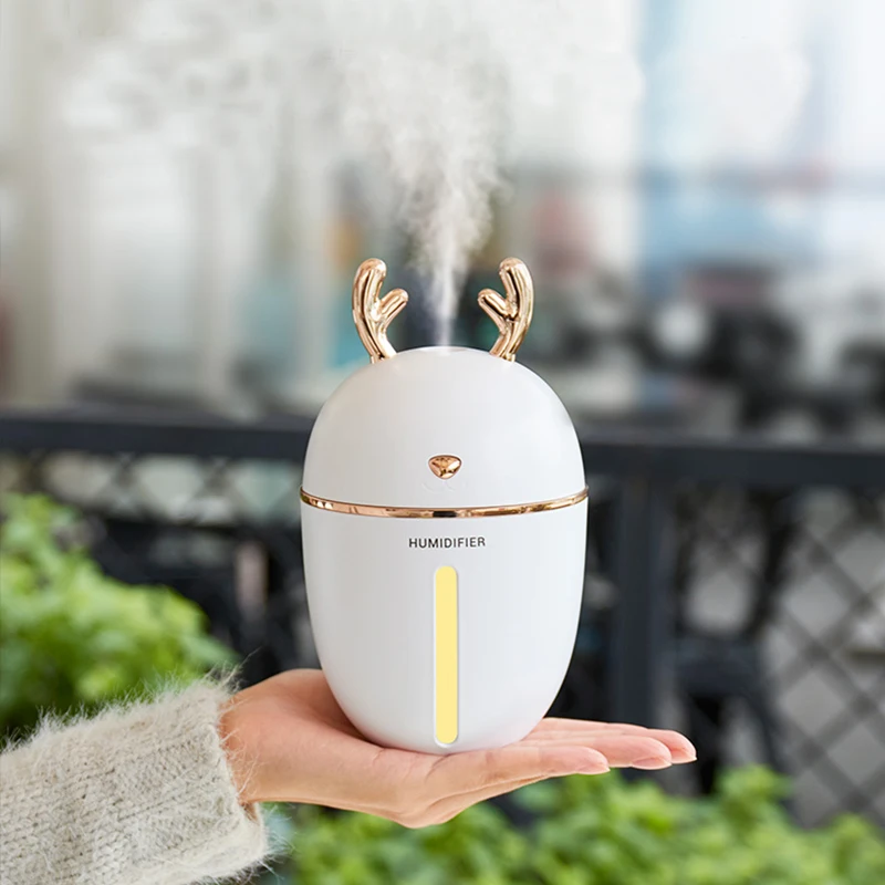 

450ml Ultrasonic Air Humidifier 3 in 1 USB Essential Aroma Oil Diffuser Colorful Lamp Humidificador Mist Maker For Car Office