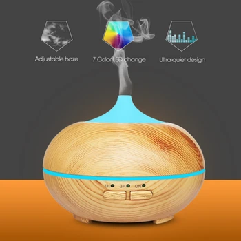 

EJOAI 150ml Wood Grain Aromatherapy Essential Oil Diffuser Ultrasonic Aroma Cool Mist Humidifier for Office Home