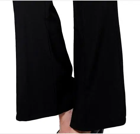Летние женские черные широкие штаны с высокой талией, с карманами, одноцветные, свободные, новые, офисные, женские, B8D729J
