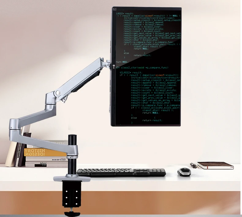 Suporte de Monitor Braço de Mola Suporte de Alumínio Tela Desktop Movimento Completo 17-32 Mecânico Monitor Carregamento 10kgs Dl-8012 Lcd - Image 2
