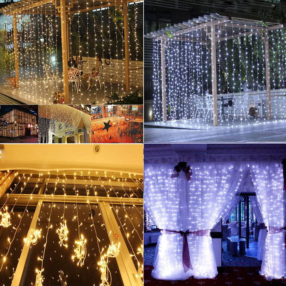 220V/110V LED Curtain String 3x3m 6x3m LED icicle String Light Holiday Wedding Party Christmas Decoration Garland Lights 220V/110V LED Curtain String 3x3m 6x3m LED icicle String Light Holiday Wedding Party Christmas Decoration Garland Lights