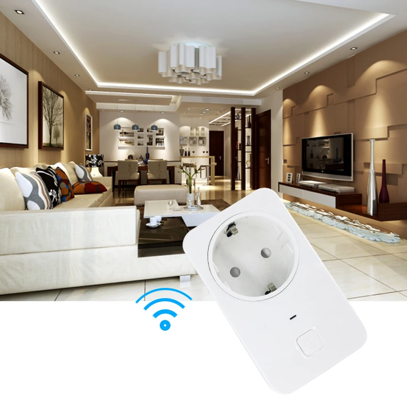 QIACHIP Smart Power Socket Plug Wifi Socket Outlet Intelligent EU Wireless Remote Control Timing For Smart Home Amazon Alexa 6