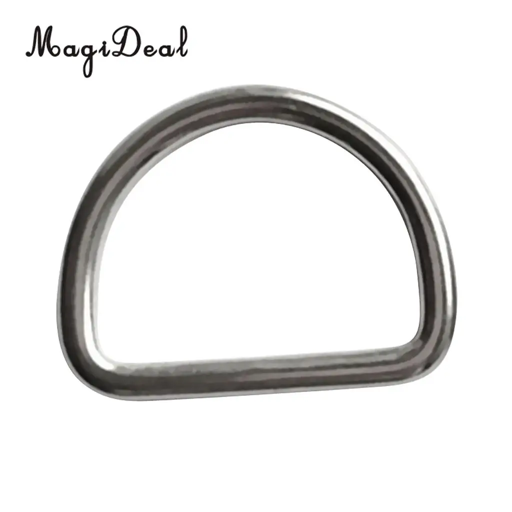 MagiDeal Heavy Duty 4Pcs Diving Scuba D Ring for 30mm Webbing - Marine 316 Stainless Steel for industrial Snorkeling Application
