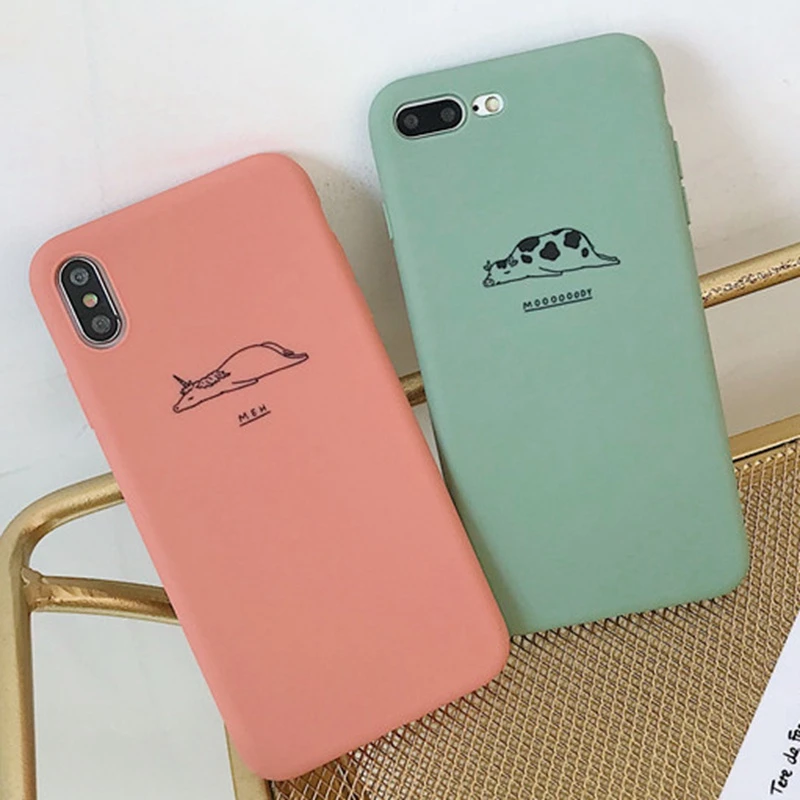 

Candy Silicon Phone Case For iphone 7 8 Plus 6 6S Soft Matte 3D Pattern Full Back Cover For iphone XS Max XR X Capa Coque Fundas