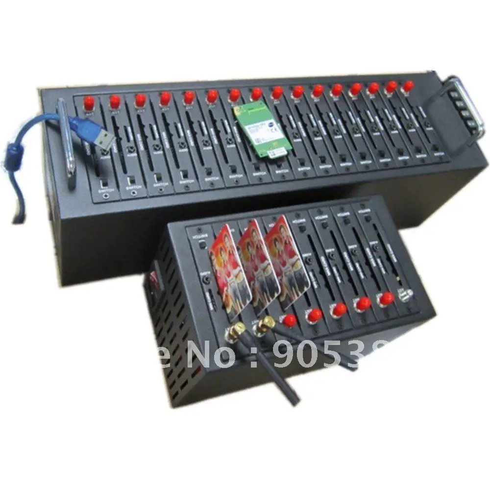 16 SIM Cards Bulk SMS/MMS Modem gsm usb 16 sim card gsm sms