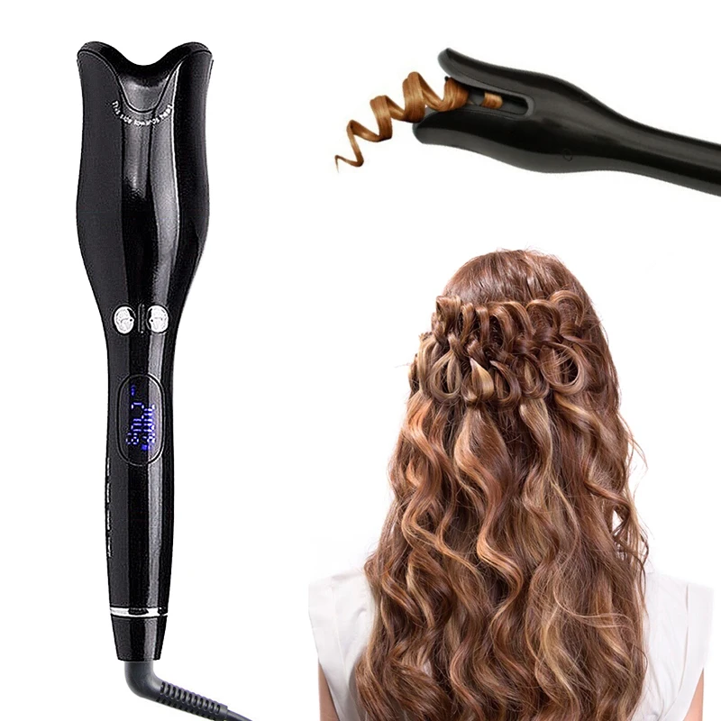

Automatic Hair Curler Wand Curl 360 Degree Magic Roller Curling Iron Rotating Spin Ceramic Salon Hair Styling Tools Dropship