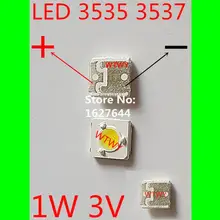 100 шт и для Люмен LED подвестка 3535 3537 1 W 3 V холодный белый Светодиодный 3535 для Светодиодный ЖК-дисплей ТВ Подсветка Применение