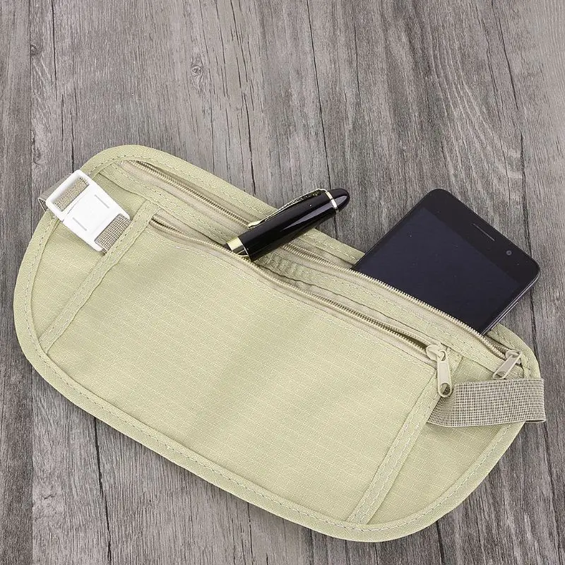 Travel Pouch Hidden Wallet Passport Money Slim Secret Security Waist Belt Bag in Waist Packs