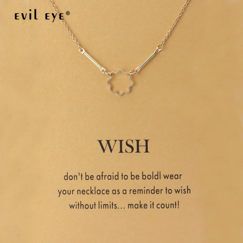 

Evil Eye Flower Side Round Charms Pendant Necklaces Women Statement Choker Collier Necklace For Women Jewelry Gift EY3513
