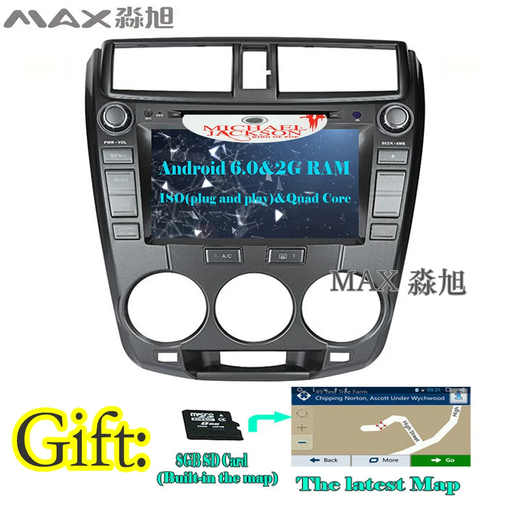 MAX для Honda City 2008 2009 2010 2011 2012 автомобиль радио gps навигации Системы с CD плеер Bluetooth
