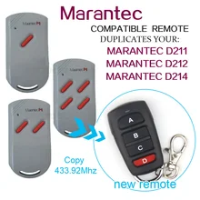 Копия Marantec D211 Marantec D212 Marantec D214 пульт дистанционного управления электрической Дверью Гаража двери дистанционного управления