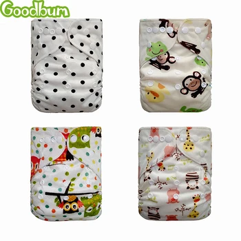 

Goodbum Cloth Diaper Cover Printed/Pattern Minky Reusable Washable Nappies Comfortable Double Row Snaps Baby Training Pants 2020