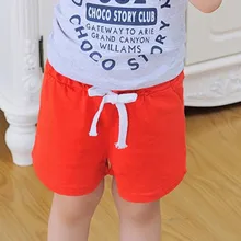Новые летние шорты для мальчиков хлопковые пляжные шорты детские штаны Спортивная однотонная одежда ярких цветов для мальчиков и девочек детские штаны для детей возрастом от 2 до 6 лет