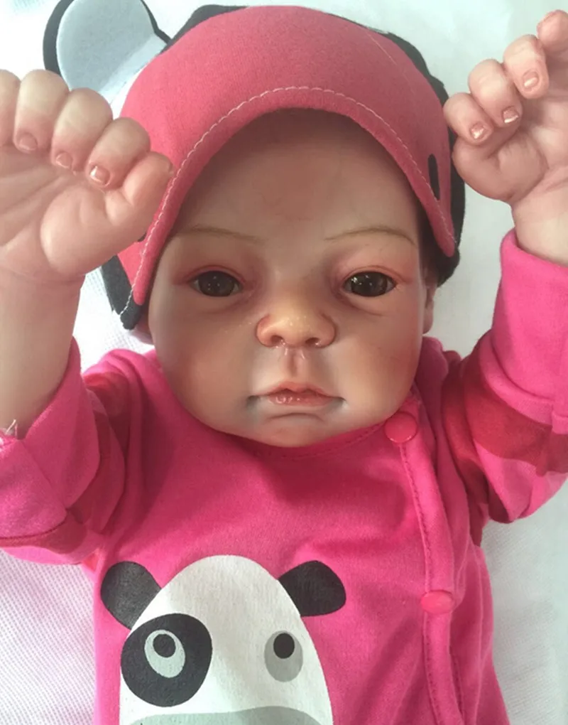 22 дюйма 55 см полная силиконовая кукла Bebe Reborn Реалистичная настоящая Детская Kids