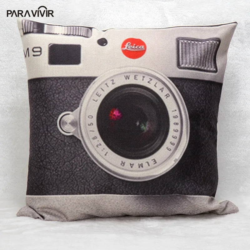 PARA VIVIR Nordic Cushion Cover Black&White Camera Home