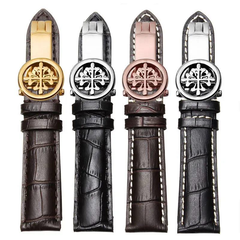 

Fitted with patek philippe, leather male pp folding bow, crocodile leather strap 19mm20mm21mm22mm
