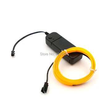 

High quality DC-3V Drives+4Meters 2.3mm-skirt Flexible Novelty Light EL Wire,10 Color Selects For Night Dance Costume Car Decora