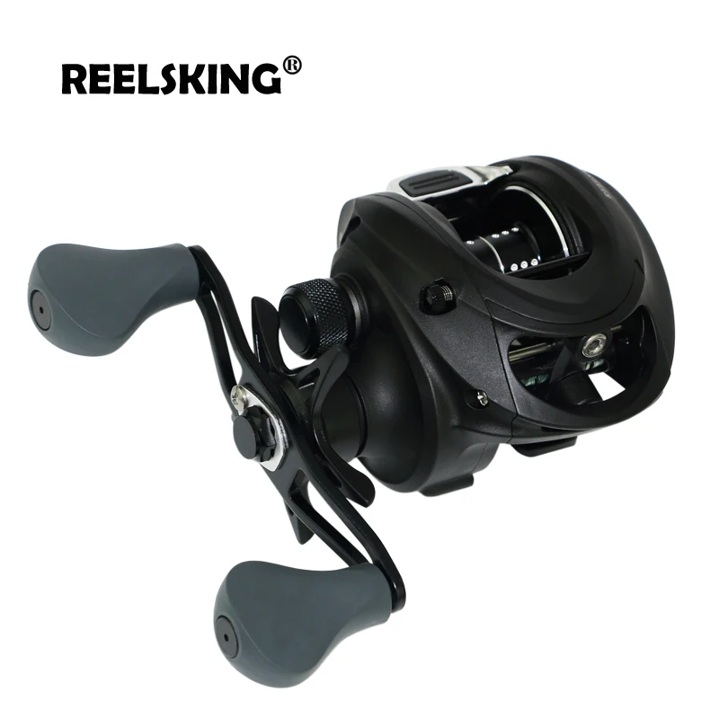 REELSKING تصميم خفيف الوزن 170 جرام الوزن بايتكاست بكرة 6.2: 1 منحوتة بكرة 5 كيلوجرام ماكس السحب الصيد بكرة المغناطيسي نظام الفرامل