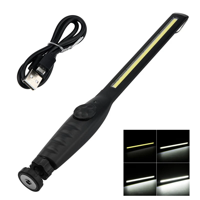 Recarregável de Iões de Lítio 40 Cob Levou Luz Trabalho Carro Usb 410 Lumen Serviço Ímã & Gancho Fixo Magro Trabalho Lâmpada Inspeção Lanterna 9 Cheap Lanternas portáteis