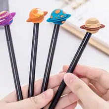 1 шт. планета гель кавайные ручки канцелярские 0,38 мм милые ручки с черным написание гелиевая ручка, новинка студентческой ручки Kawaii школьные принадлежности