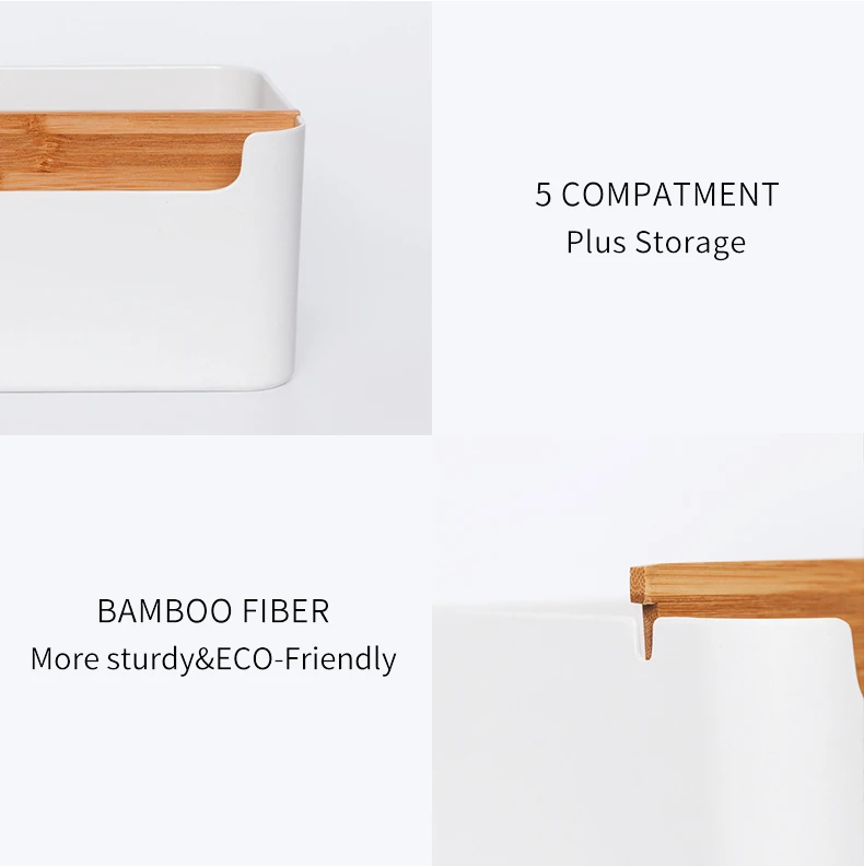 ZEN' Бамбуковый стол органайзер офисный многофункциональный ящик для хранения для гостиной домашний декор