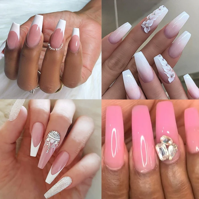 Бурано поли гель Наборы Nail Art французский прозрачный дизайн ногтей камуфляж Цвет