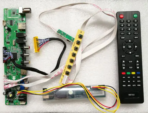 ЖК-дисплей драйвер платы для LTN140AT16 экран ТВ+ HDMI+ VGA+ CVBS+ usb-комплект плате контроллера T. VST56 доска