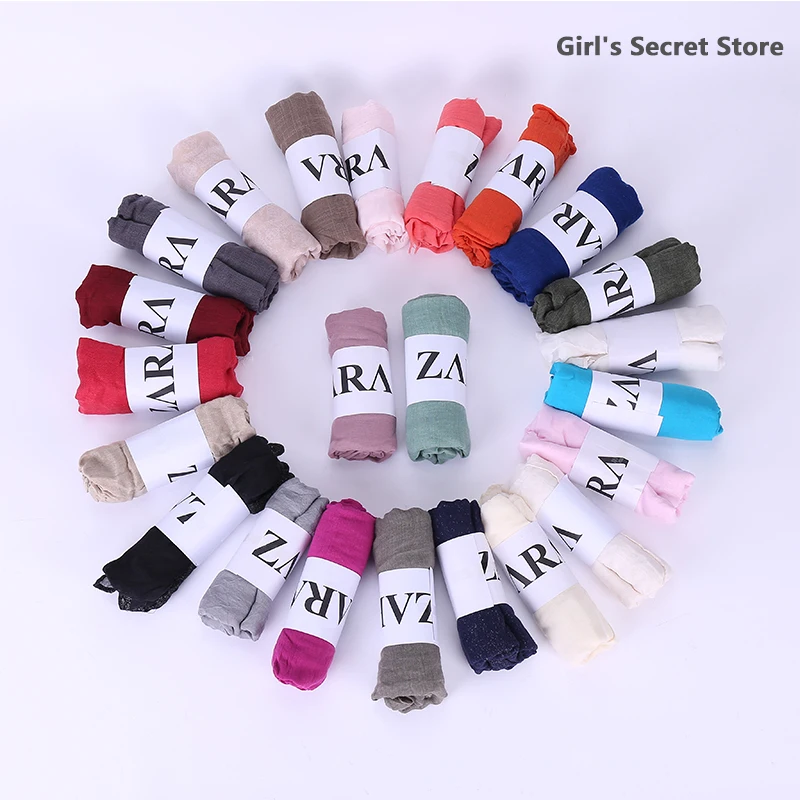

New Cotton Linen Scarf Solid Color Monochrome Candy Colored Silk Femme Scarf Women Gift Scarf Beautiful Scarves