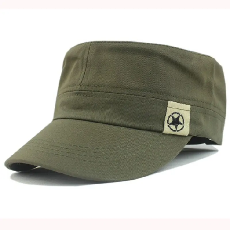 

Adjustable Men Women Cotton Vintage Military Hats Caps with Star Pattern,Dark Green Black Brown Beige Navy