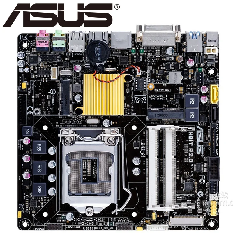Настольная Материнская плата Asus H81T R2.0 H81 разъем LGA 1150 i3 i5 i7 DDR3 16 ГБ тонкая мини ITX UEFI