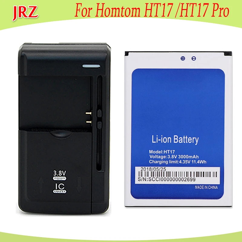 

1LOT=1PC For Homtom HT17 Battery for Homtom HT17 Pro Bateria Accumulator AKKU 3000mAh +1PC Universal Dock Charger