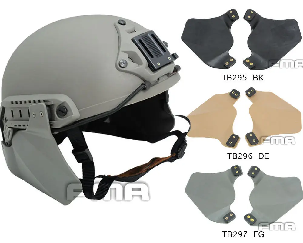 

New Emerson helmet Side Protective Face Cover Survive Ear Protection Rail Kit BK/DE/FG Free Shipping
