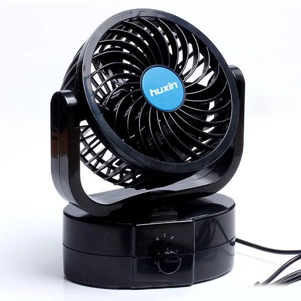 Buy 12V Mini Car Fan Low Noise 3W/4W 2 Gears 360