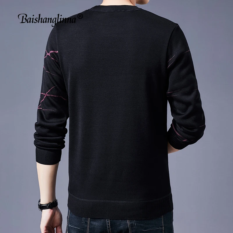Baishanglinna O-Neck Men Sweater Wool Pullover Men Clothes 2018 Winter Christmas Mnes Sweaters Thick Warm Wool Pull Homme 18209 Baishanglinna O-Neck Men Sweater Wool Pullover Men Clothes 2018 Winter Christmas Mnes Sweaters Thick Warm Wool Pull Homme 18209