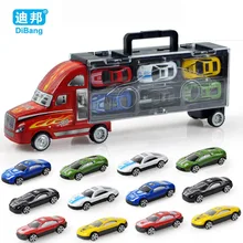 Hot New 12PCS High Quality Car Baby Children Tractor Gift Cheap Toy Alloy Wheels Car Educational dinky Toy Simulation Model Gift