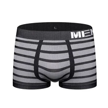 Stripe Sexy Men Underwear Boxer Shorts Panties Seamless Men's Underwear Boxers Mens Underpants Bikini Lingerie Man Basic M0041