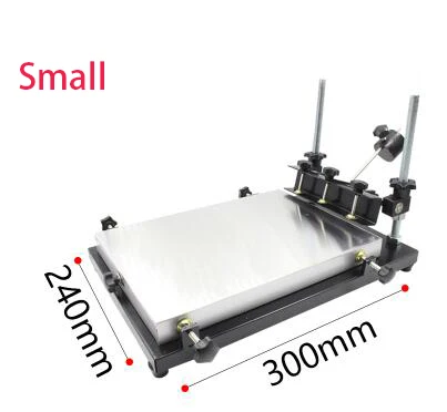 Настольная Ручная регулировка Шелковый стол для трафаретной печати машина для чтения клея и пасты трафарет принтер BGA инструмент для ремонта - Цвет: small size