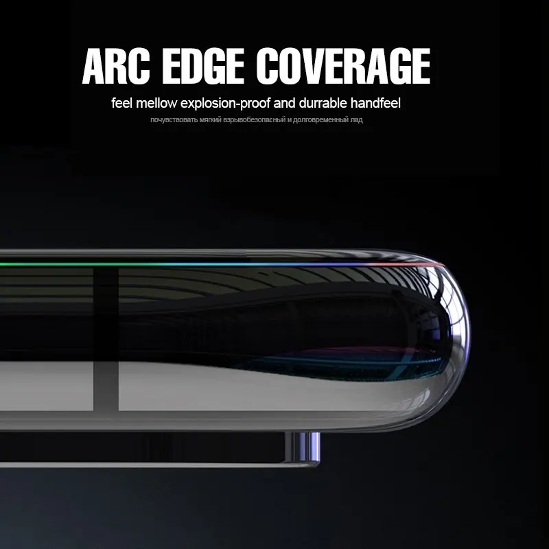 RONICAN 5D изогнутая Защитная пленка для iPhone 8 7 6 6s Plus Edge полное покрытие X xs Закаленное