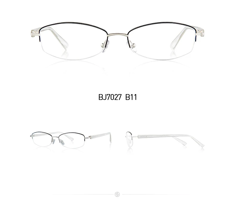 Болон, половинная оправа без оправы, стеклянная оправа для женщин, маленькая близорукая оправа для глаз, овальная близорукость, женские оптические очки, оправа BJ7027