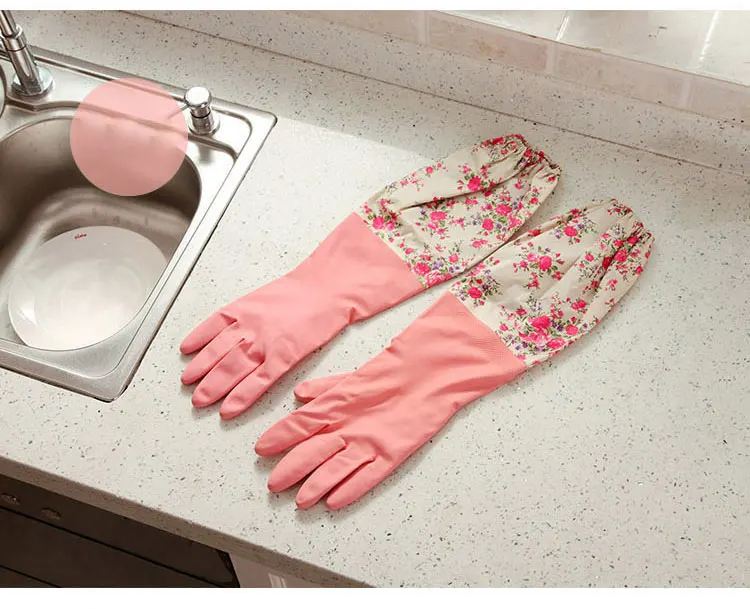 Кухонные латексные перчатки для уборки дома теплые прочные водонепроницаемые перчатки для мытья посуды водяная пыль стоп резиновые перчатки для уборки инструментов