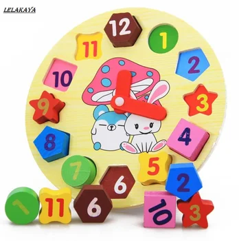

Puzzles & Magic Cubes Wooden 12 Number Colorful Puzzle Toy Baby Educational Bricks Toy Clock Toy Baby Kids Children Toys Gifts